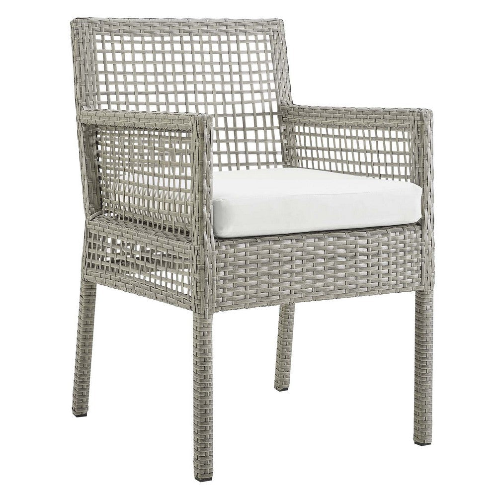 Aura Outdoor Patio Wicker Rattan Dining Armchair - No Shipping Charges