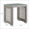 Aura Outdoor Patio Wicker Rattan Side Table - No Shipping Charges MDY-EEI-2922-GRY