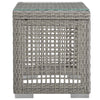 Aura Outdoor Patio Wicker Rattan Side Table - No Shipping Charges MDY-EEI-2922-GRY