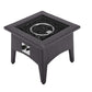 Modway Vivacity Wicker Rattan Square Propane Gas Fire Pit Table