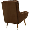 Modway EEI-3001-BRN Suggest Button Tufted Upholstered Velvet Lounge Chair Brown MDY-EEI-3001-BRN