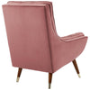 Modway Suggest Button Tufted Upholstered Velvet Lounge Chair Dusty Rose MDY-EEI-3001-DUS