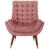 Modway Suggest Button Tufted Upholstered Velvet Lounge Chair Dusty Rose MDY-EEI-3001-DUS