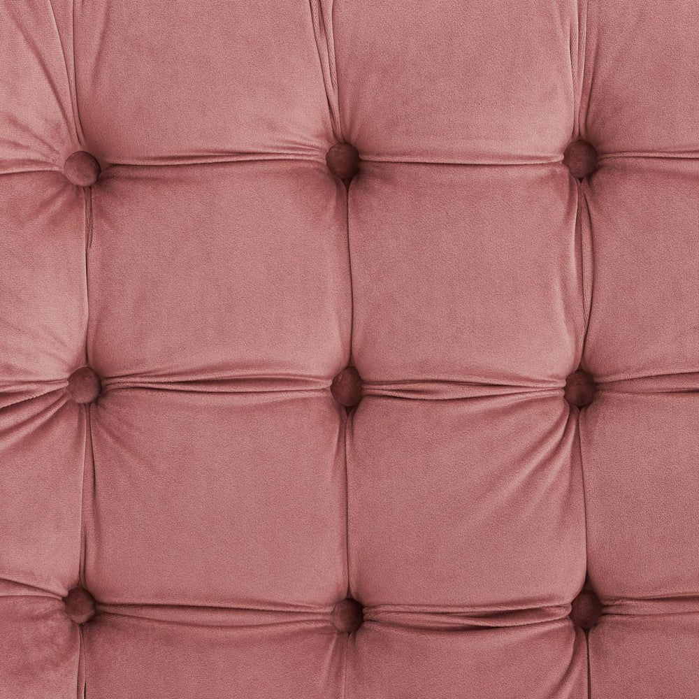 Modway Suggest Button Tufted Upholstered Velvet Lounge Chair Dusty Rose MDY-EEI-3001-DUS