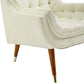 Modway Suggest Button Tufted Upholstered Velvet Lounge Chair Ivory MDY-EEI-3001-IVO