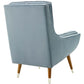 Modway Suggest Button Tufted Upholstered Velvet Lounge Chair Light Blue MDY-EEI-3001-LBU