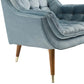 Modway Suggest Button Tufted Upholstered Velvet Lounge Chair Light Blue MDY-EEI-3001-LBU