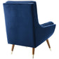 Modway Suggest Button Tufted Upholstered Velvet Lounge Chair Navy MDY-EEI-3001-NAV