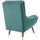 Modway Suggest Button Tufted Upholstered Velvet Lounge Chair Teal MDY-EEI-3001-TEA