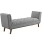 Haven Tufted Button Upholstered Fabric Accent Bench