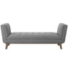 Haven Tufted Button Upholstered Fabric Accent Bench - No Shipping Charges MDY-EEI-3002-LGR