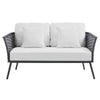 Stance Outdoor Patio Aluminum Loveseat - No Shipping Charges MDY-EEI-3019-GRY-CHA