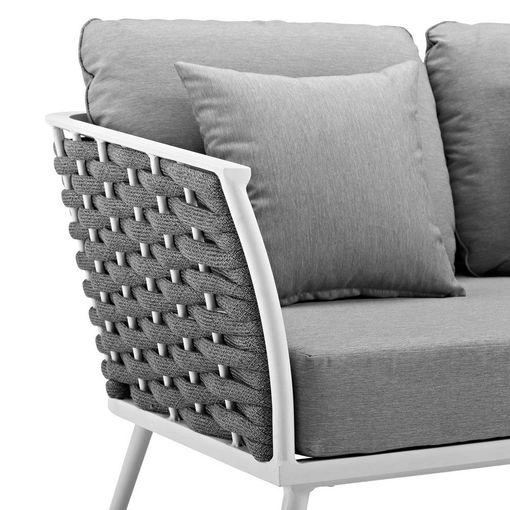 Stance Outdoor Patio Aluminum Loveseat - No Shipping Charges MDY-EEI-3019-GRY-CHA