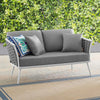 Stance Outdoor Patio Aluminum Loveseat - No Shipping Charges MDY-EEI-3019-GRY-CHA