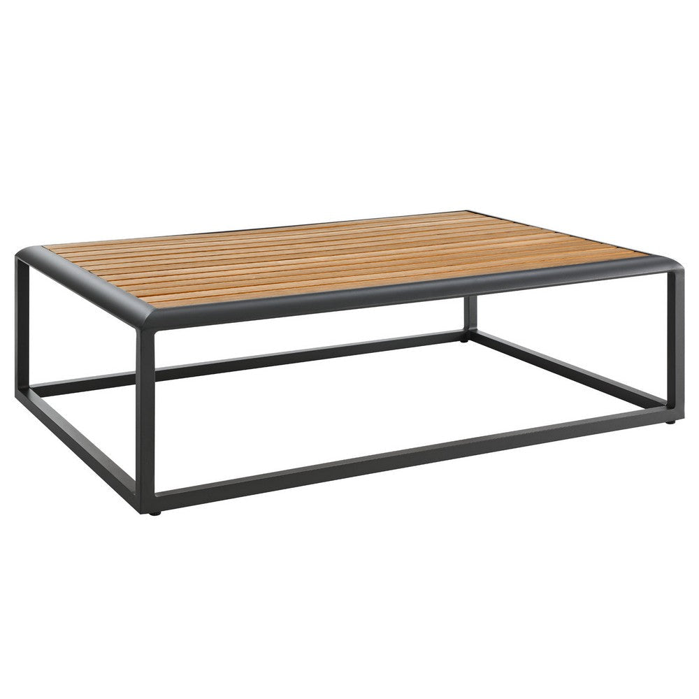 Modway EEI-3021-GRY-NAT Outdoor Patio Coffee Table, Gray Natural