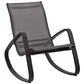 Modway Traveler Outdoor Patio Aluminum Mesh Rocking Sling Lawn Chair Glider in Black Black