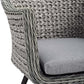 Endeavor Outdoor Patio Wicker Rattan Dining Armchair - No Shipping Charges MDY-EEI-3028-GRY-GRY