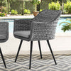 Endeavor Outdoor Patio Wicker Rattan Dining Armchair - No Shipping Charges MDY-EEI-3028-GRY-GRY