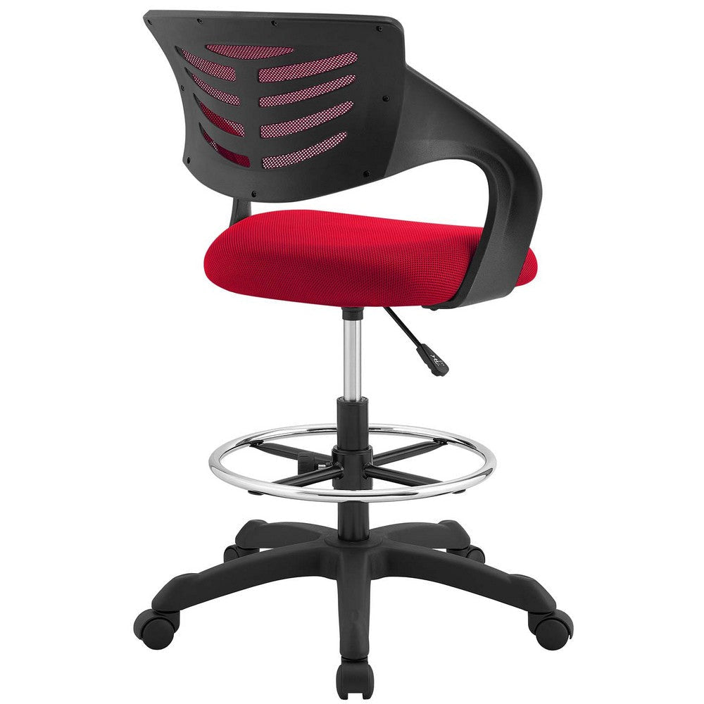 Modway Thrive Drafting Chair - Tall Office Chair for Adjustable Standing Desks in Red MDY-EEI-3040-RED