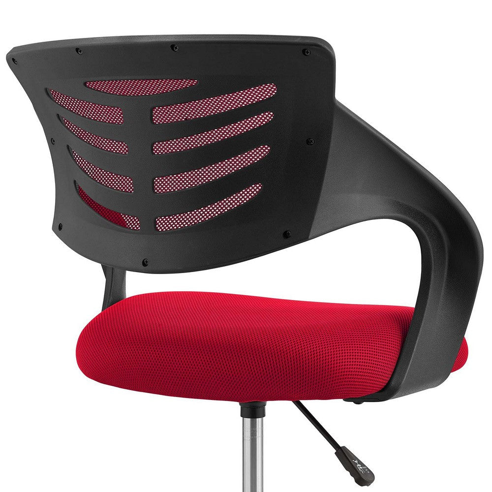 Modway Thrive Drafting Chair - Tall Office Chair for Adjustable Standing Desks in Red MDY-EEI-3040-RED