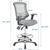 Calibrate Mesh Drafting Chair - No Shipping Charges MDY-EEI-3043-GRY