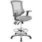 Modway Calibrate Mesh Drafting - Reception Desk Chair - Tall Office Chair in Gray