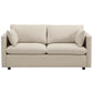 Modway Activate Contemporary Modern Fabric Upholstered Apartment Sofa Couch In Beige