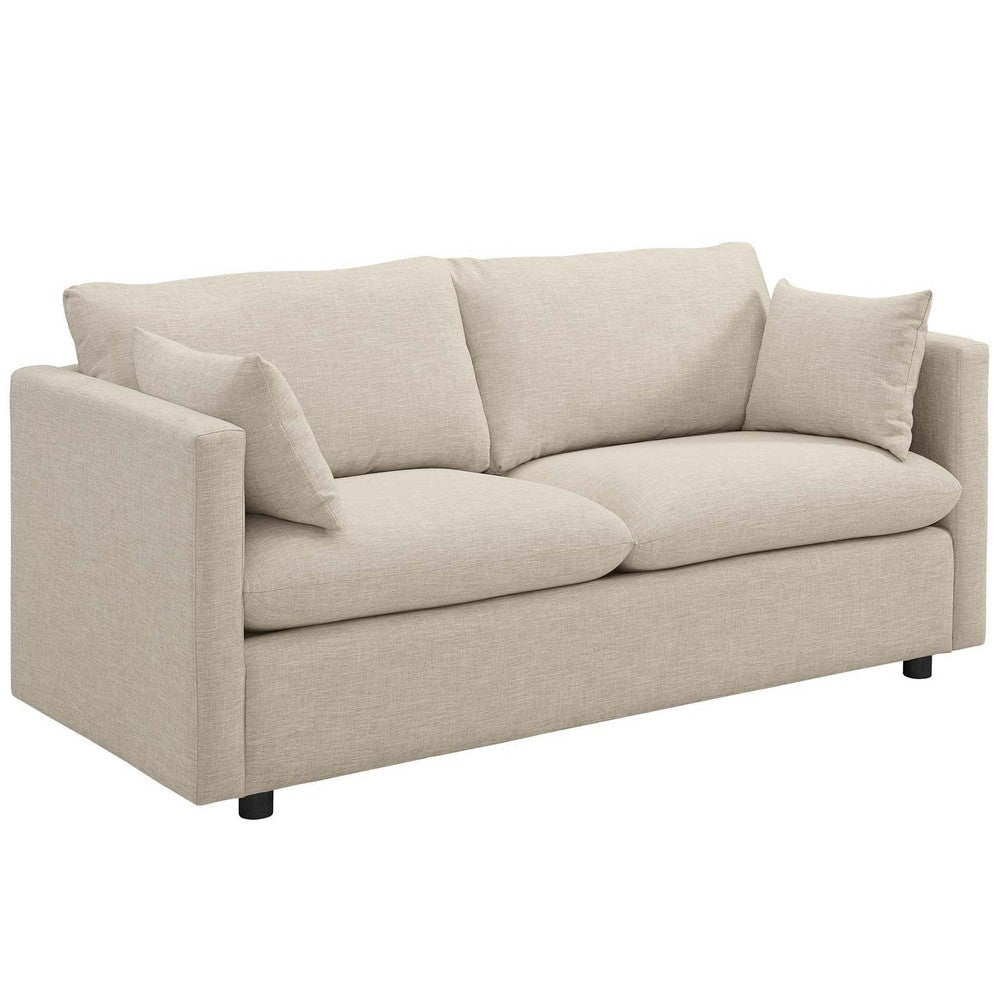 Activate Upholstered Fabric Sofa - No Shipping Charges MDY-EEI-3044-BEI