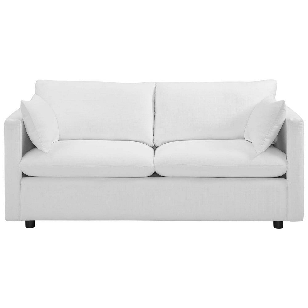 Activate Upholstered Fabric Sofa - No Shipping Charges MDY-EEI-3044-WHI