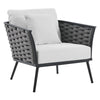 Modway EEI-3054-GRY-WHI Outdoor Patio Armchair, Gray White