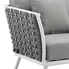 Stance Outdoor Patio Aluminum Armchair - No Shipping Charges MDY-EEI-3054-GRY-WHI