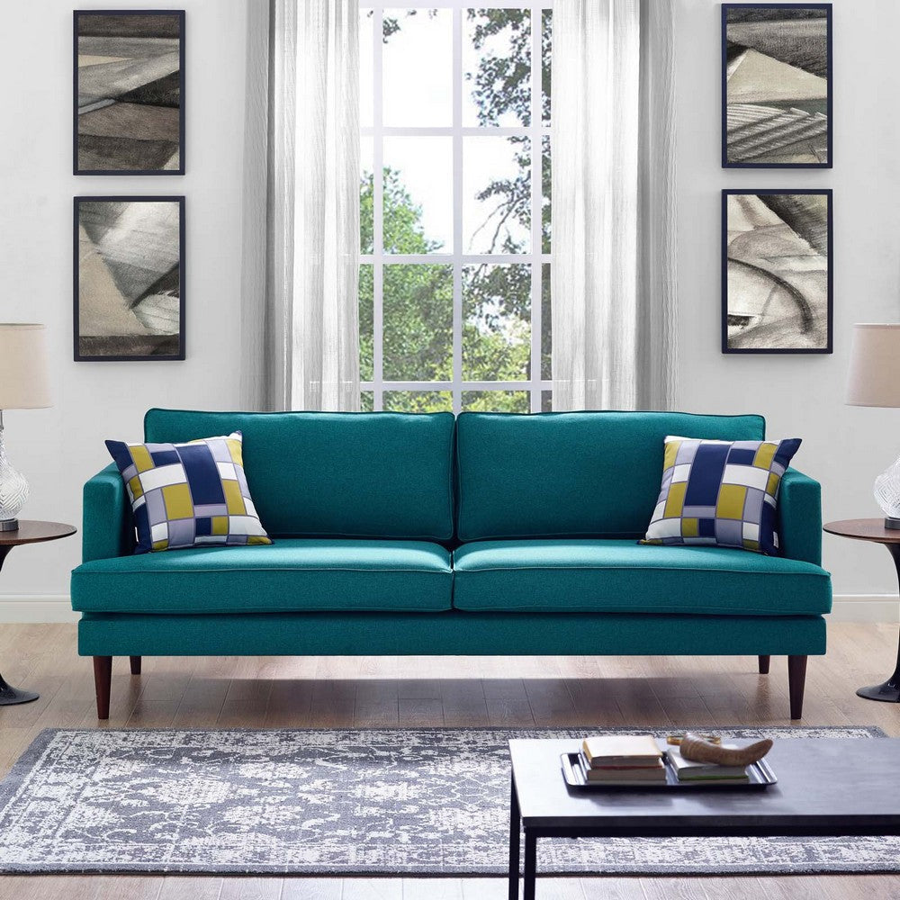 Modway Agile Upholstered Fabric Contemporary Modern Sofa In Teal MDY-EEI-3057-TEA