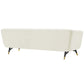 Modway Adept Contemporary Mid-Century Modern Performance Velvet Upholstered Tufted Sofa in Ivory MDY-EEI-3059-IVO