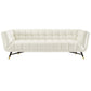 Modway Adept Contemporary Mid-Century Modern Performance Velvet Upholstered Tufted Sofa in Ivory MDY-EEI-3059-IVO