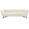 Modway Adept Contemporary Mid-Century Modern Performance Velvet Upholstered Tufted Sofa in Ivory MDY-EEI-3059-IVO