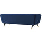 Modway Adept Contemporary Mid-Century Modern Performance Velvet Upholstered Tufted Sofa in Midnight Blue MDY-EEI-3059-MID