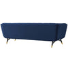 Modway Adept Contemporary Mid-Century Modern Performance Velvet Upholstered Tufted Sofa in Midnight Blue MDY-EEI-3059-MID