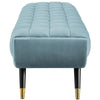 Modway EEI-3061-SEA Adept Mid-Century Modern Velvet Upholstered Tufted Accent Bench in Sea Blue MDY-EEI-3061-SEA