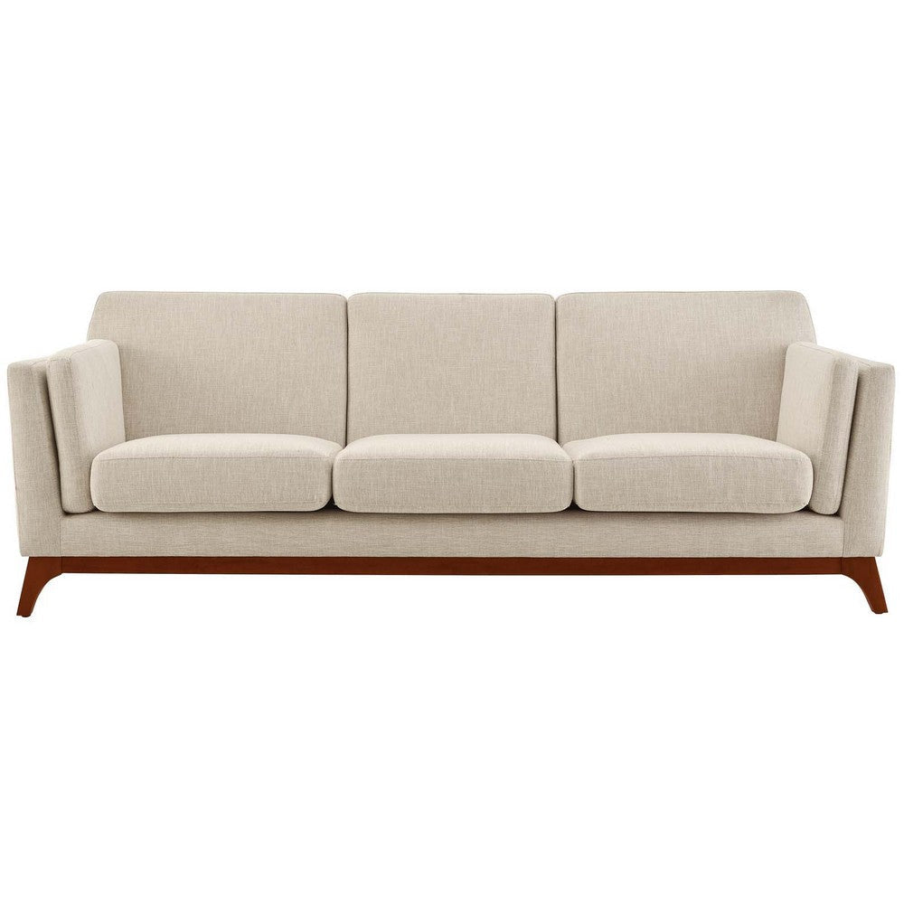 Modway Chance Upholstered Fabric Sofa Beige MDY-EEI-3062-BEI