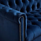 Modway Heritage Tufted Velvet Modern Chesterfield Lounge with Nailhead Trim Armchair Midnight Blue MDY-EEI-3065-MID