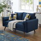 Revive Upholstered Fabric Loveseat - No Shipping Charges MDY-EEI-3091-AZU