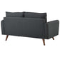 Revive Upholstered Fabric Loveseat - No Shipping Charges MDY-EEI-3091-GRY