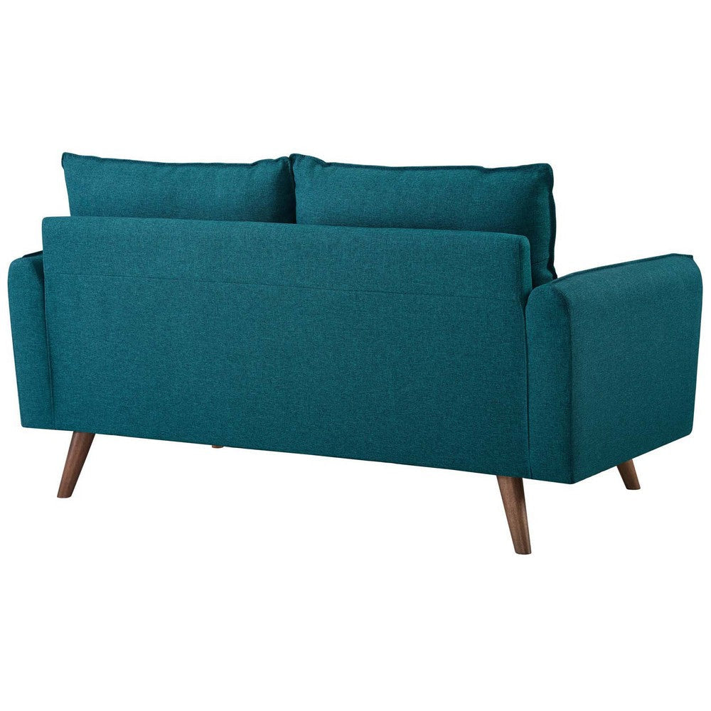 Revive Upholstered Fabric Loveseat - No Shipping Charges MDY-EEI-3091-AZU