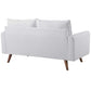 Modway Revive Contemporary Modern Fabric Upholstered Loveseat In White MDY-EEI-3091-WHI