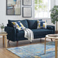 Revive Upholstered Fabric Sofa - No Shipping Charges MDY-EEI-3092-AZU