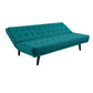 Modway Glance Mid-Century Modern Upholstered Fabric Convertible Futon Sofa Bed Couch In Teal MDY-EEI-3093-TEA