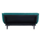 Modway Glance Mid-Century Modern Upholstered Fabric Convertible Futon Sofa Bed Couch In Teal MDY-EEI-3093-TEA