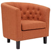 Modway Prospect Upholstered Fabric Contemporary Modern Two Armchairs in Orange MDY-EEI-3150-ORA-SET