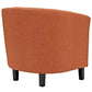 Modway Prospect Upholstered Fabric Contemporary Modern Two Armchairs in Orange MDY-EEI-3150-ORA-SET