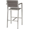 Shore Bar Stool Outdoor Patio Aluminum Set of 2 - No Shipping Charges MDY-EEI-3155-SLV-GRY-SET